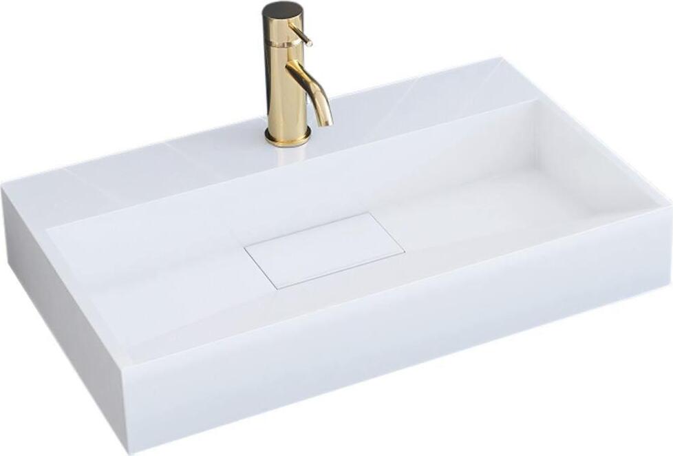 Rea Waschbecken Konglomerat Goya 60 Rectangle White REA-U8901