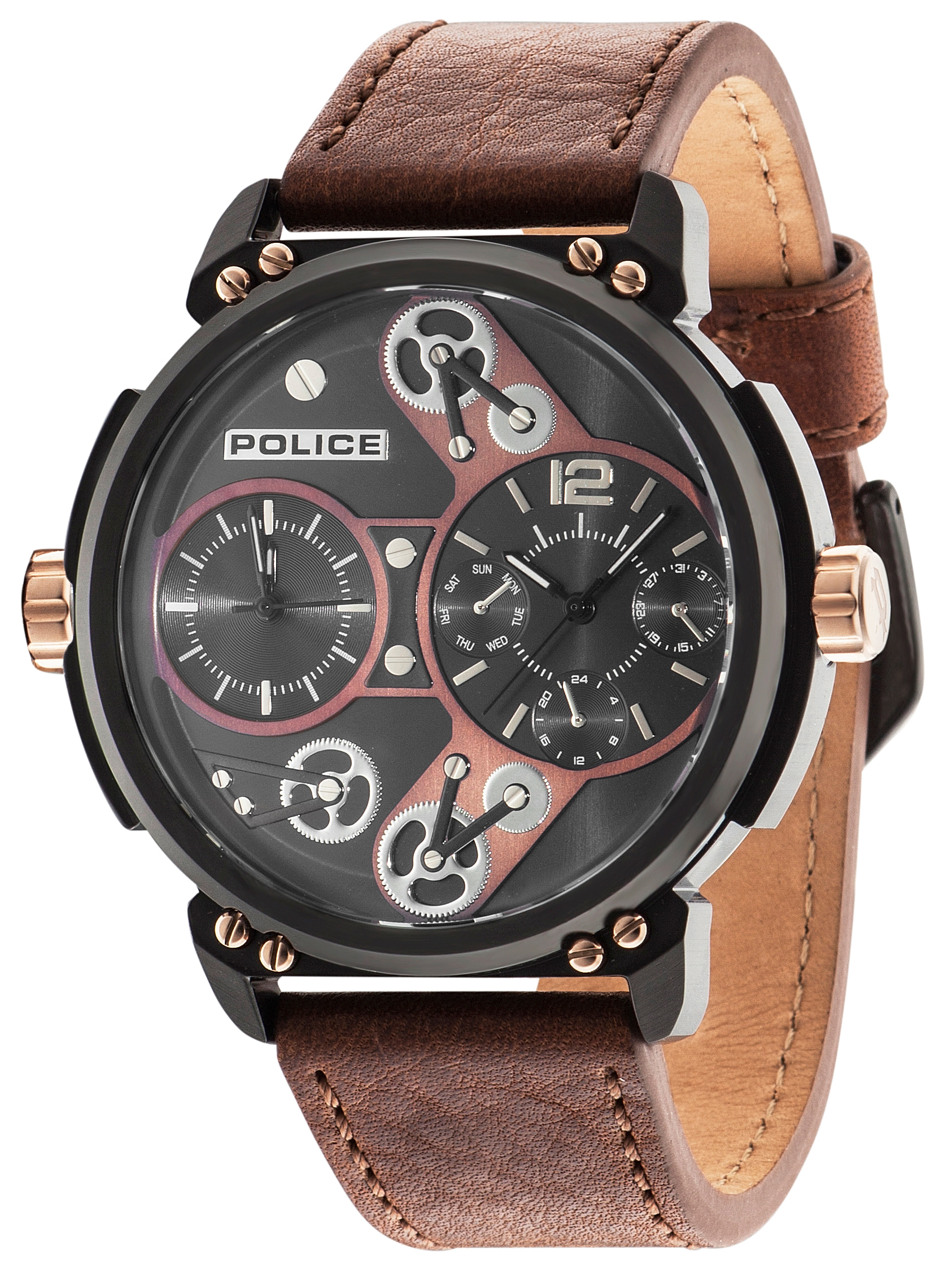 Police STEAMPUNK PL14693JSB.12A Pánske náramkové hodinky
