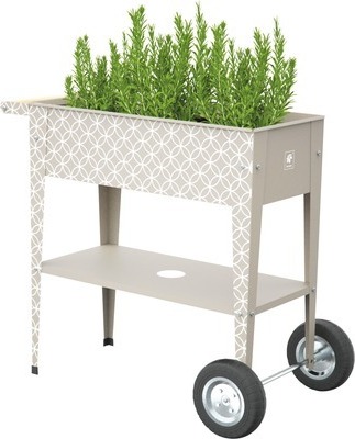 Herstera Garden Metall Hochbeet Barcelona Taupe 85x50x80 cm HG08928403