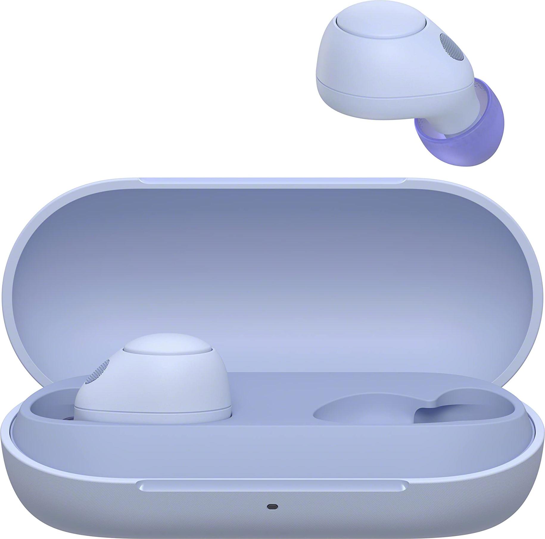 Sony WF-C700N kabellos, Bluetooth, Noise Cancelling Kopfhörer (kleine, leichte Kopfhörer mit Bluetooth Multipoint Connection, IPX4, bis zu 20h Akkulaufzeit, Schnellladung, iOS & Android) Lavendel WFC700NV.CE7
