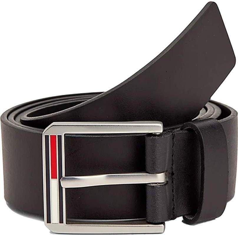 Herren Ledergürtel TOMMY HILFIGER JEANS Artikel AM0AM10380 TJM ESSENTIAL LEATHER 3,5 Höhe cm. 3.5, taglia 100 * cm.115 + fibbia cm.5 - totale cm.120, Pelle 100%