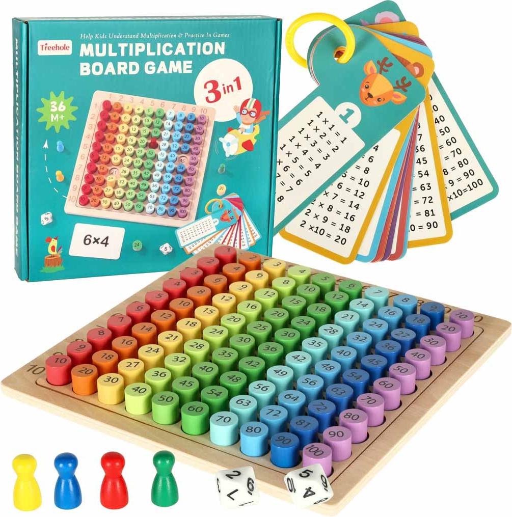 Table de Multiplication en Bois - Jouet Éducatif 3 ans