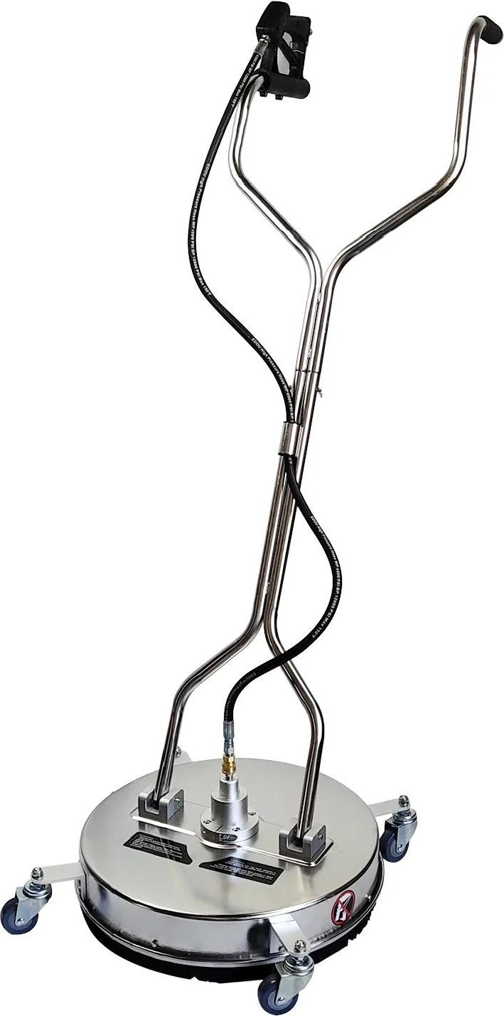 Hochdruckreiniger Flächenreiniger - Terrassenreiniger - 50,8 cm Edelstahl - 4000 PSI - 4 Räder - Hellgrau
