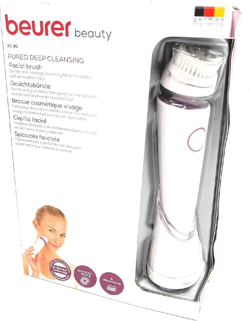 Beurer FC 95 Gesichtsbürste: Sanfte Reinigung für alle Hauttypen sichtsbüste porentiefe Reinigung 4 Büstenaufsätze