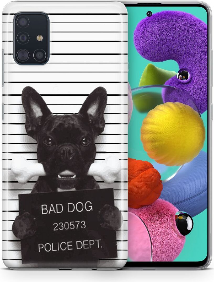 Puzdro na mobilný telefón pre Samsung Galaxy Protective Case Cover Bumper Case Shell Ultra Thin, Model: Samsung Galaxy A51, Vyberte dizajn: Bad Dog Bulldog