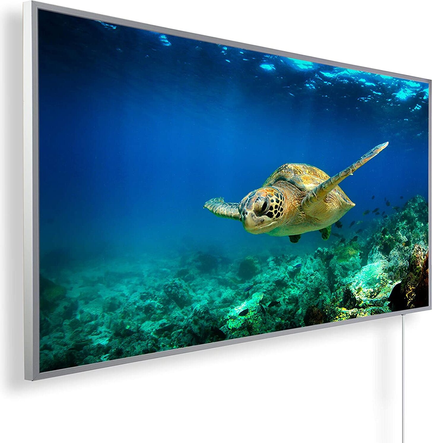 Könighaus Infrarot KÖNIGHAUS Panorama Infrarotheizung 1200W - Schildkröte Unterwasser mit Smart-Thermostat und App Panorama-Serie_P_1200_13_Schildkröte Unterwasser+Smart