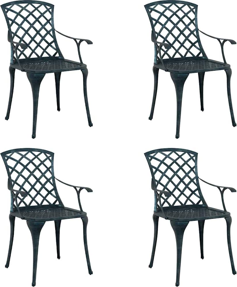 Gartenstuhl Grün 61 x 60,5 x 93cm Aluminium