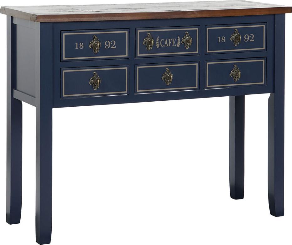 Big Buy Cooking Eingangshalle Home ESPRIT Braun Marineblau 103 x 35 x 80 cm