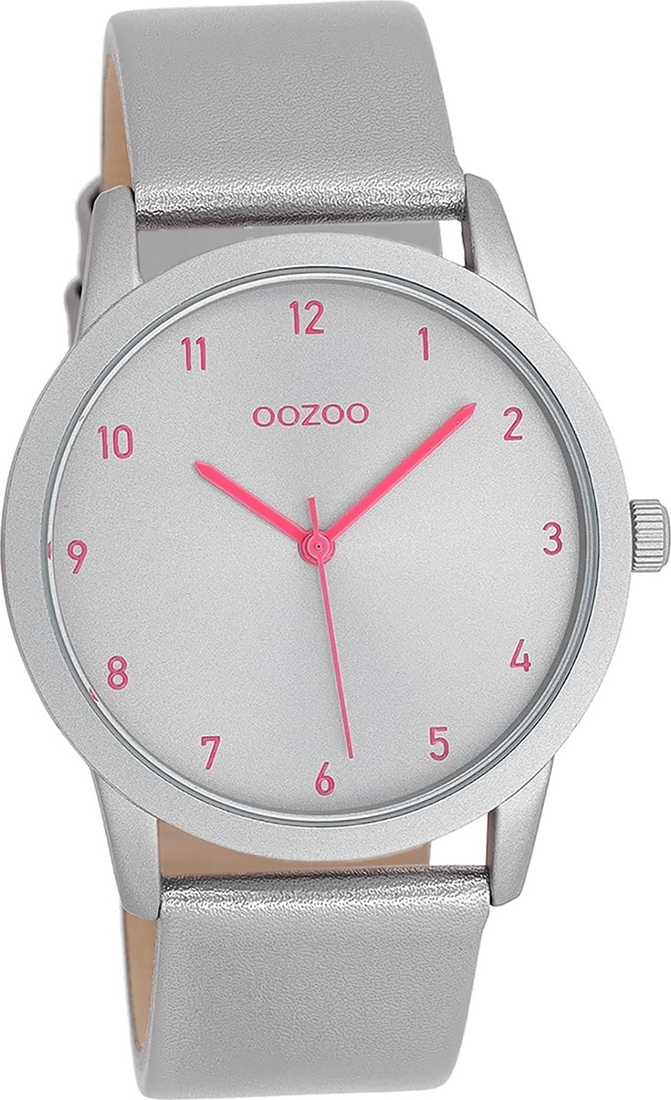 Oozoo dámske hodinky Hodinky analógové kožené strieborné D2UOC11058