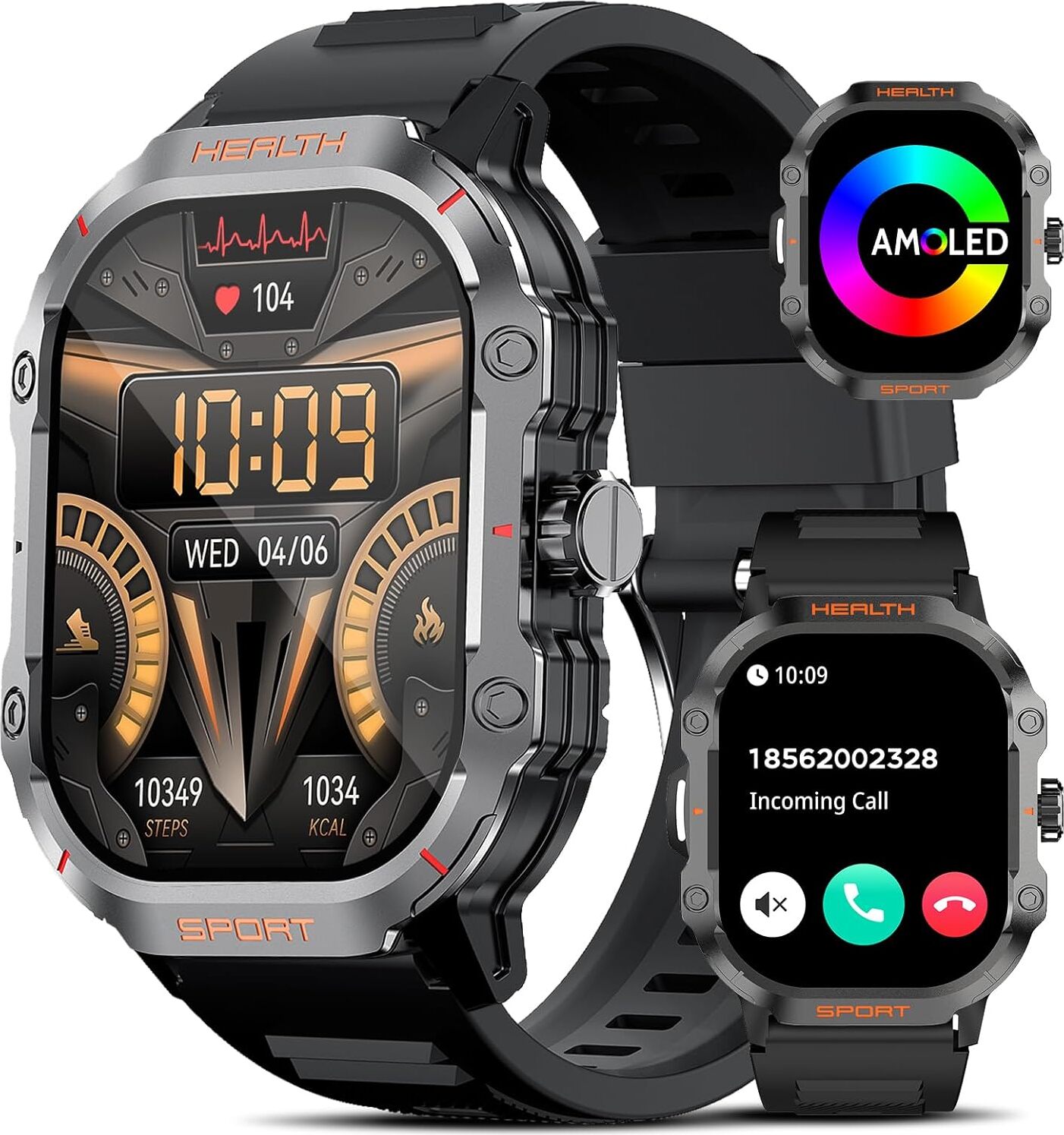 LIGE 2024 Herren -Smartwatch, 2,01 
