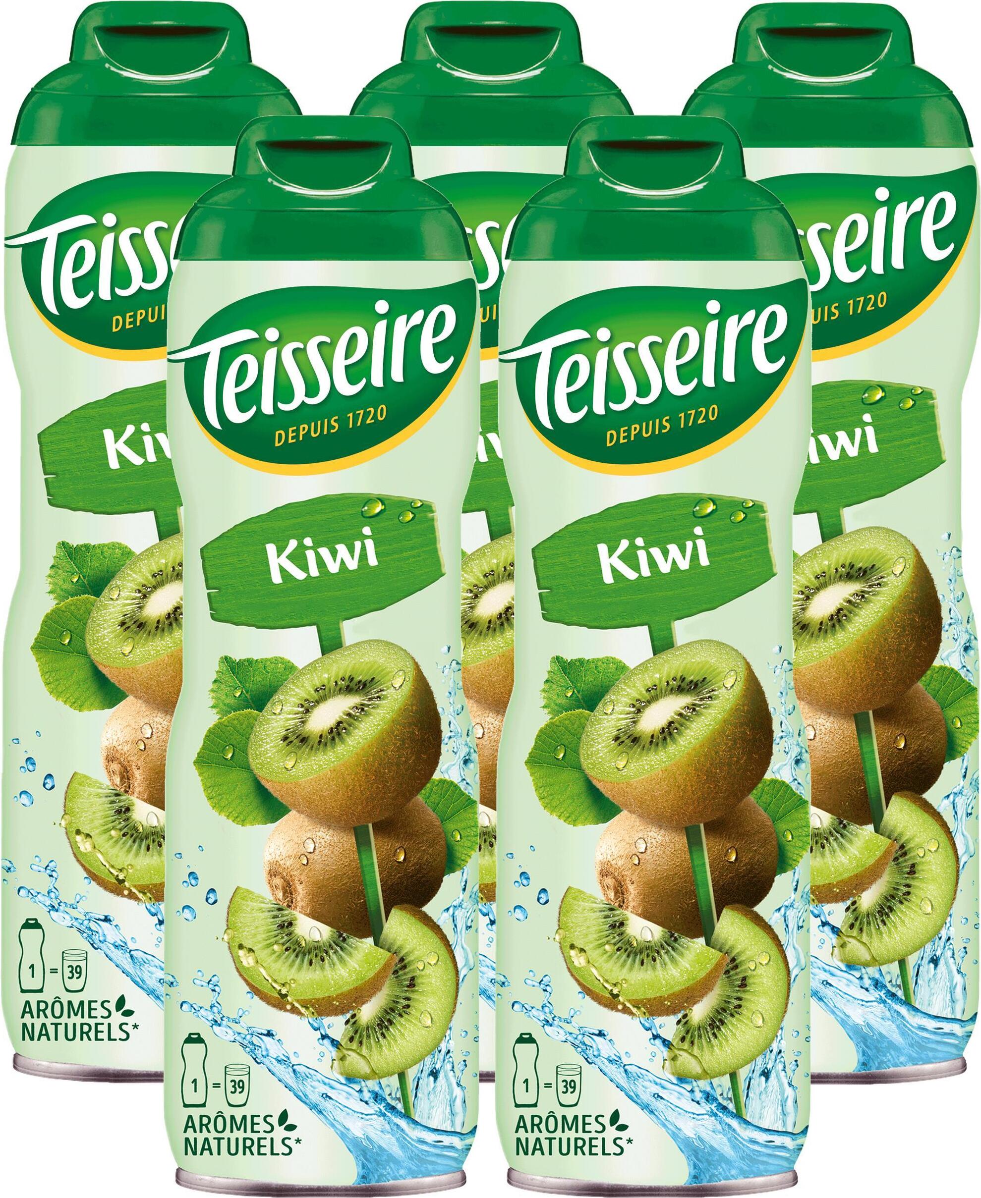Teisseire Getränke-Sirup Kiwi 600ml - Intensiv im Geschmack (5er Pack) 75204