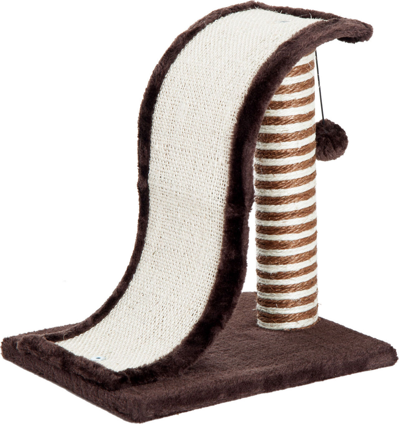 PawHut PawHut Kratzbaum für Katzen, Spielcenter-Typ, mit Pfosten aus natürlichem Sisal und Ball zum Spielen und Kratzen, 35 x 30 x 39 cm, braune Farbe D30-144