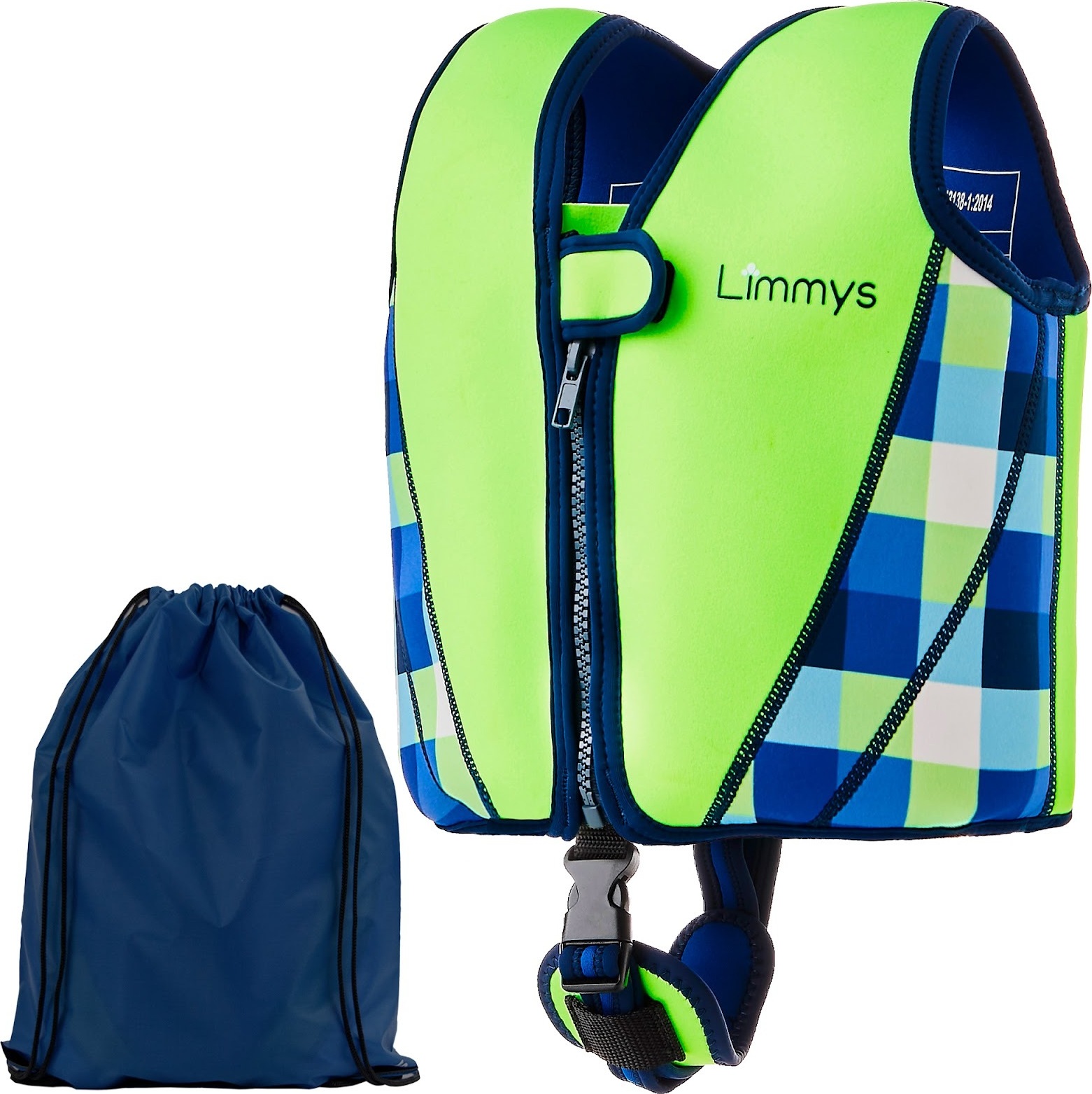Gilet De Sauvetage Enfant Avec Fermeture éclair – Flottaison Néoprène, UV, Tailles Garçon/fille (Vert, XL 7-9 Ans)