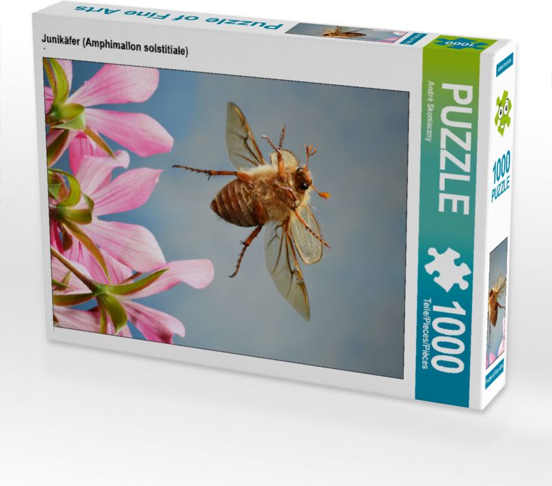 CALVENDO Puzzle Junikäfer (Amphimallon solstitiale) | 1000 Teile Lege-Größe 64x48cm Foto-Puzzle für glückliche Stunden