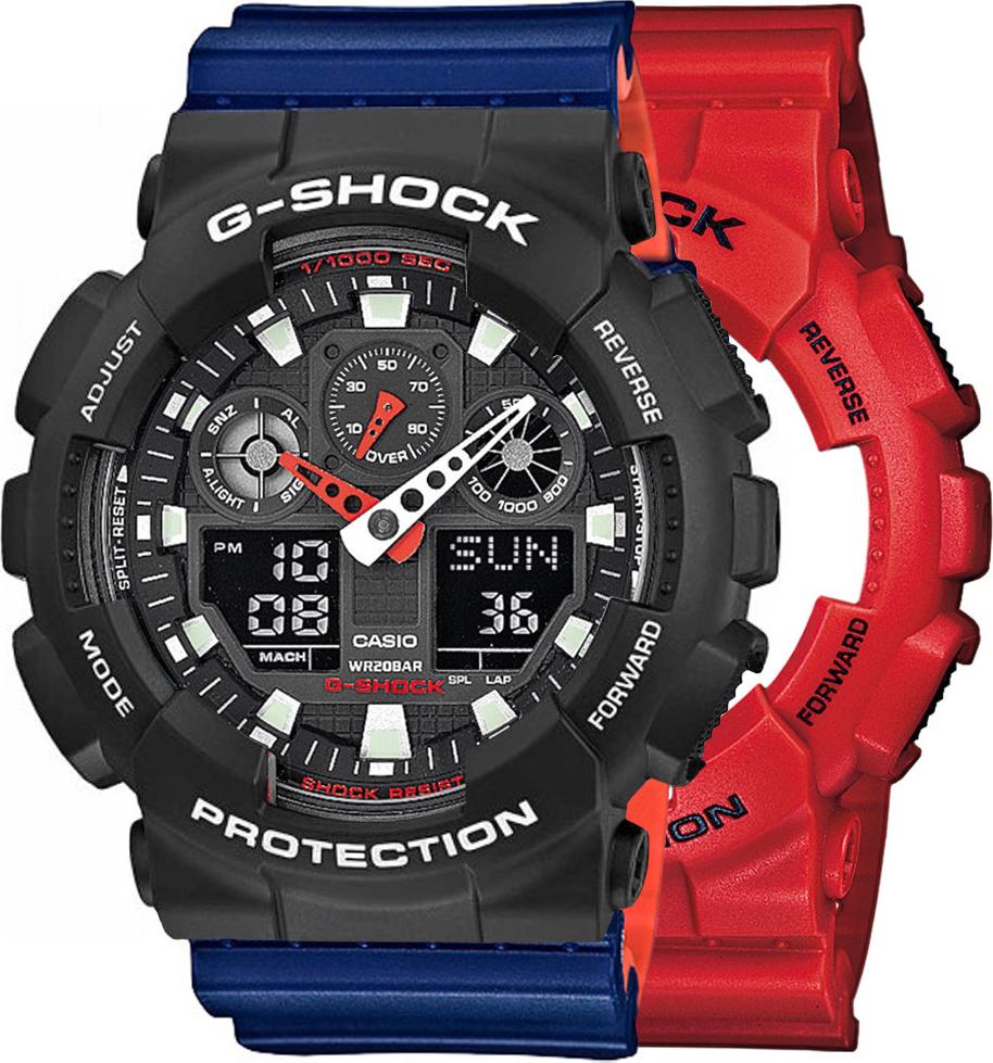 Casio G-Shock SET GA-100B-4AER hodinky + BEZEL 10508136 + BAND 10527467 20BAR