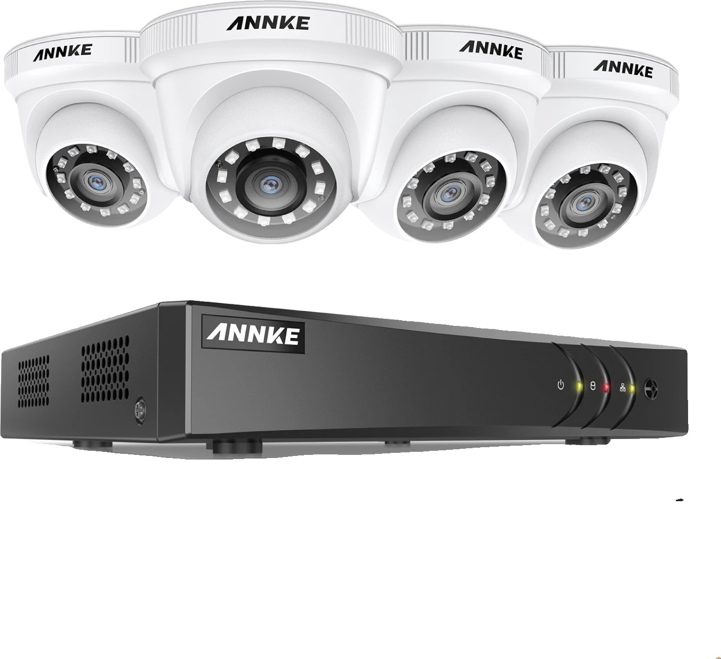 kamerový systém CCTV 1080P, 4 vodotesné kamery, možnosť nočného videnia, žiadne