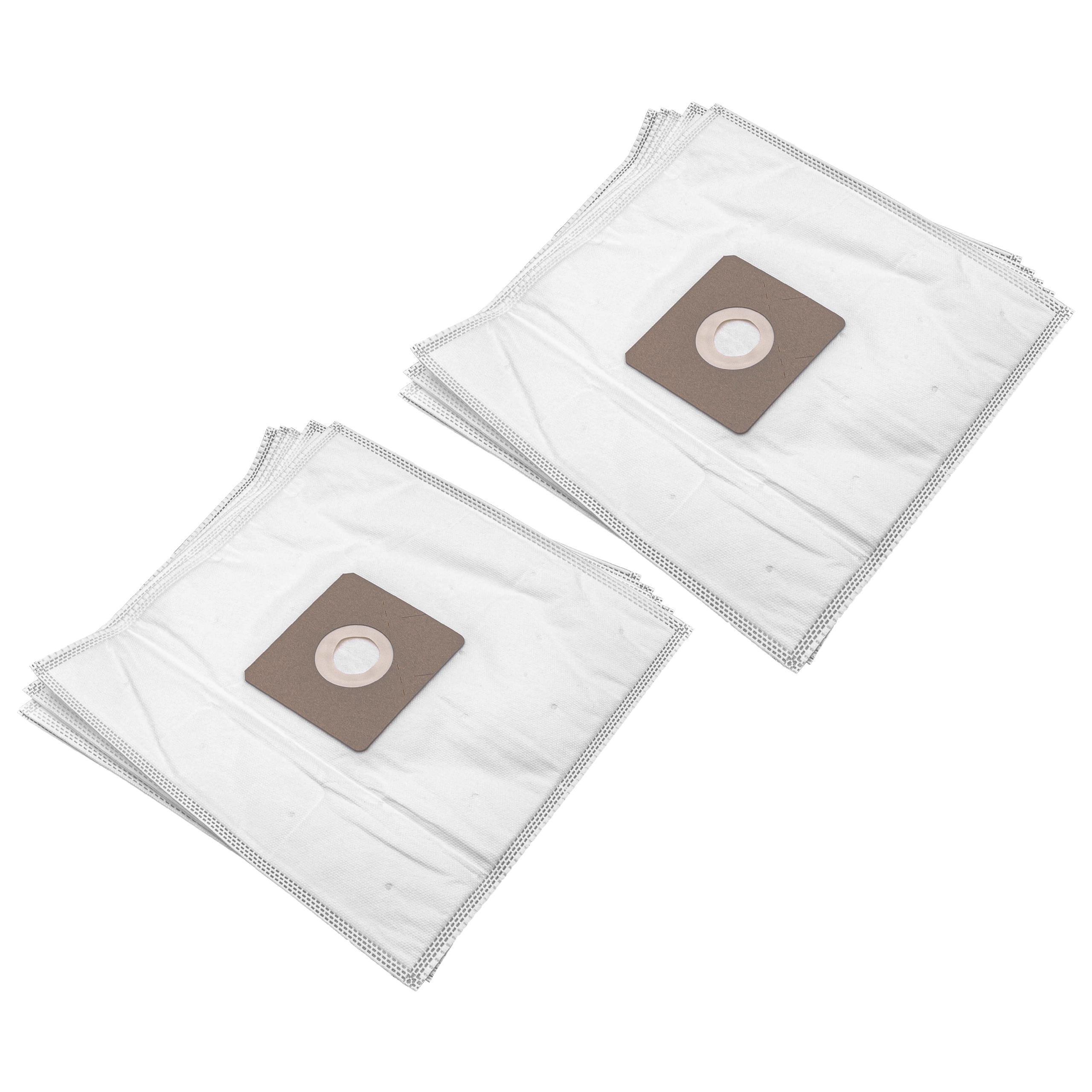 vhbw 10x Staubbeutel kompatibel mit Dirt Devil Popster Splash, Swiffy, Popster Limejuice, Popster Coral Staubsauger - 31cm x 22,5cm Weiß 173480420-6