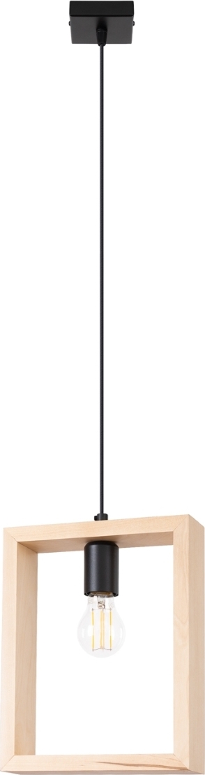 Pendelleuchte ARIES Naturholz 1xE27 15W Stahl/Holz 133x8x24cm Sollux Lighting