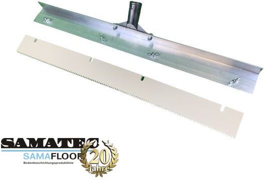 Samatec Rakel mit Halter Zahnrakel 5mm Metallhalter Bodenbeschichtung Verrakeln Dickbeschichtung Verlaufsbeschichtung Gummirakel