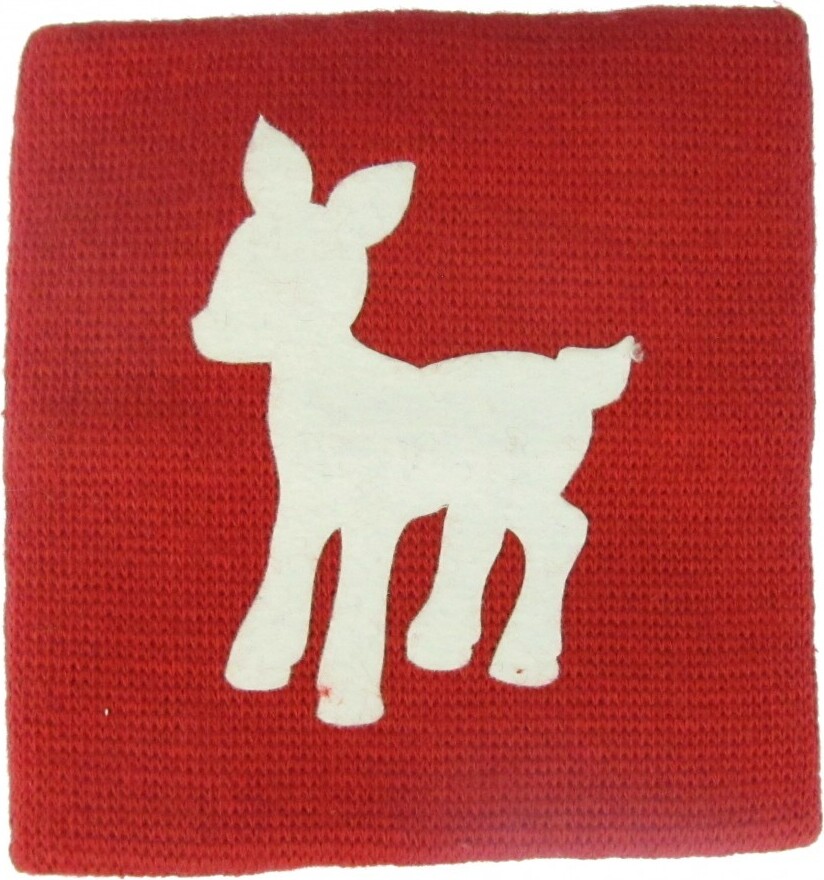 Schweißband Pulswärmer mit Reißverschluss Geldbörse Miniblings Reh rot TEX007Feb15Ni