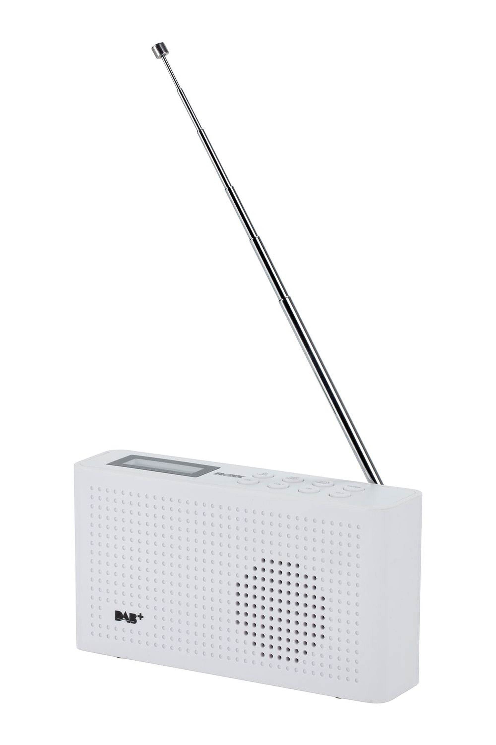 DAB/DAB digital Radio/UKW Radio tragbar mit eingebautem Akku ROXX DAB 201 weiss 