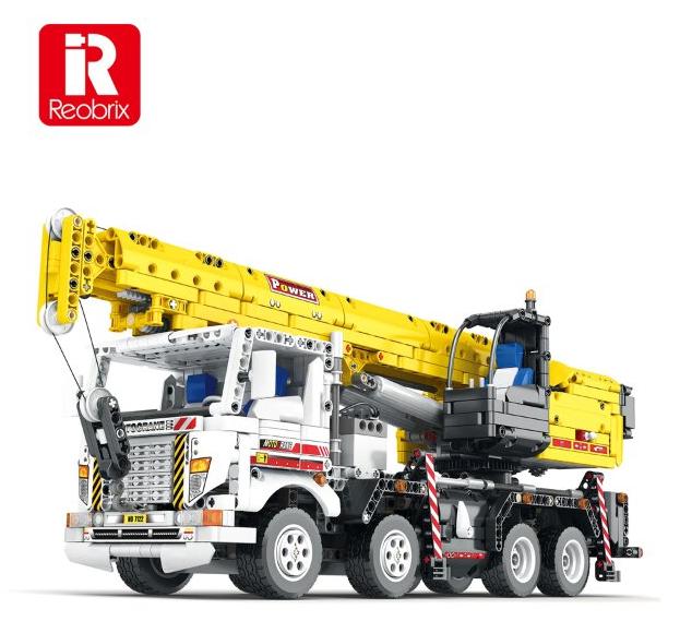 Reobrix 22007 Autokran Klemmbaustein Fahrzeug 2206 Teile H-1856