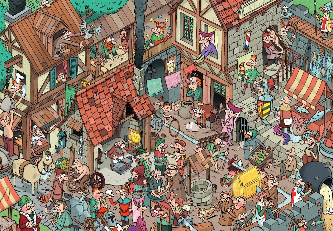 Grafika Puzzle Mittelalter - 1000 Teile Lernspielzeug 33754