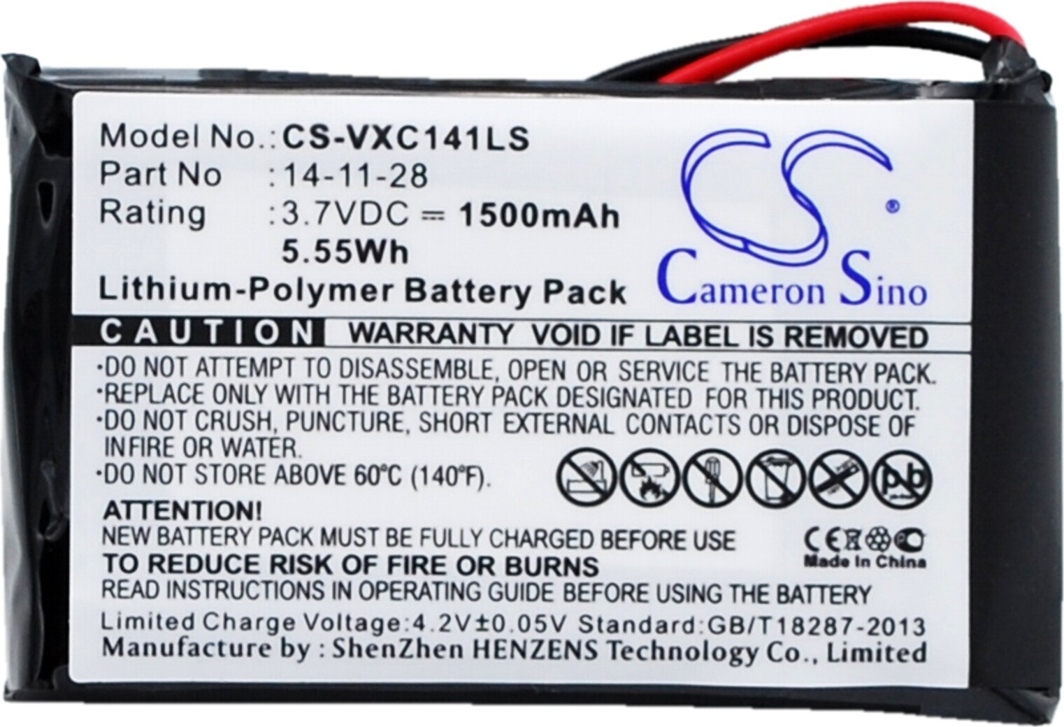 TECHTEK Akku Kompatibel mit [Vancouver] Vancouver/XC-141K Ersetzt 14-11-28