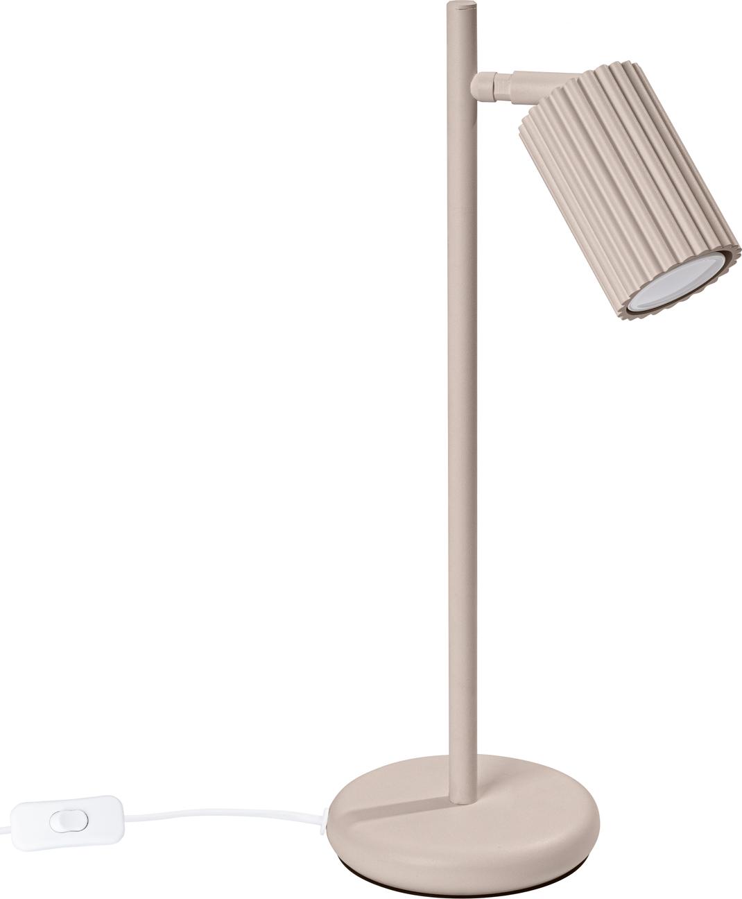 Tischlampe KARBON taupe 1xGU10 10W Aluminium 43x19.5x14.5cm Sollux Lighting