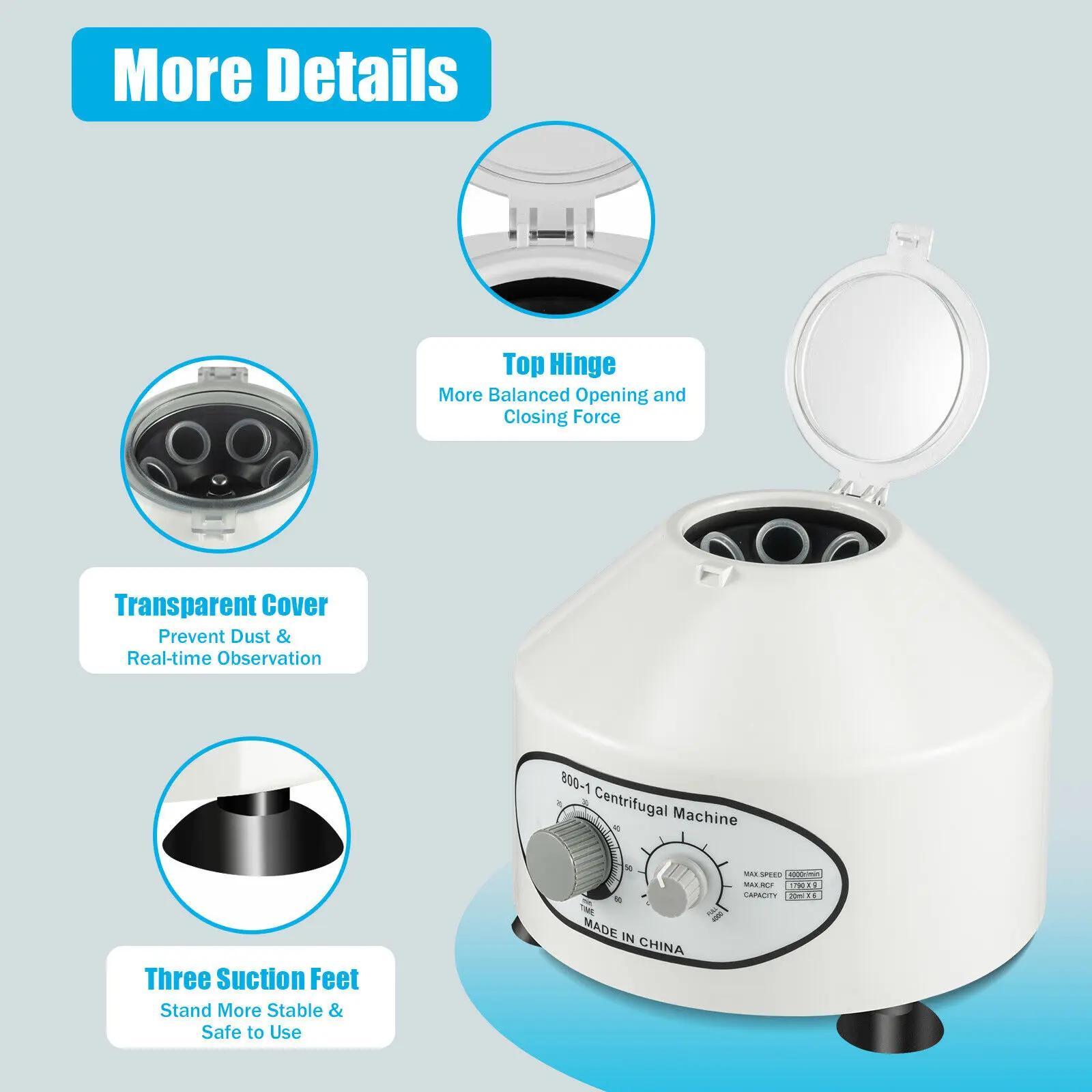 StarTech Laborzentrifuge - Tischzentrifuge - 6×20 ml Rotor - 4000 U/min - 220 V - Elektrisch