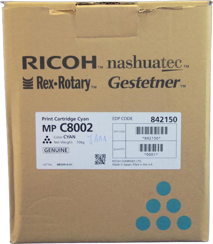 Ricoh Original Toner 841787, Cyan - Professionelle Druckqualität