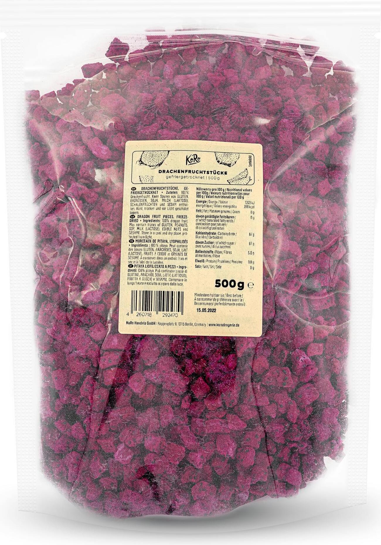 KoRo | Gefriergetrocknete Drachenfrucht 500 g DRACH_004