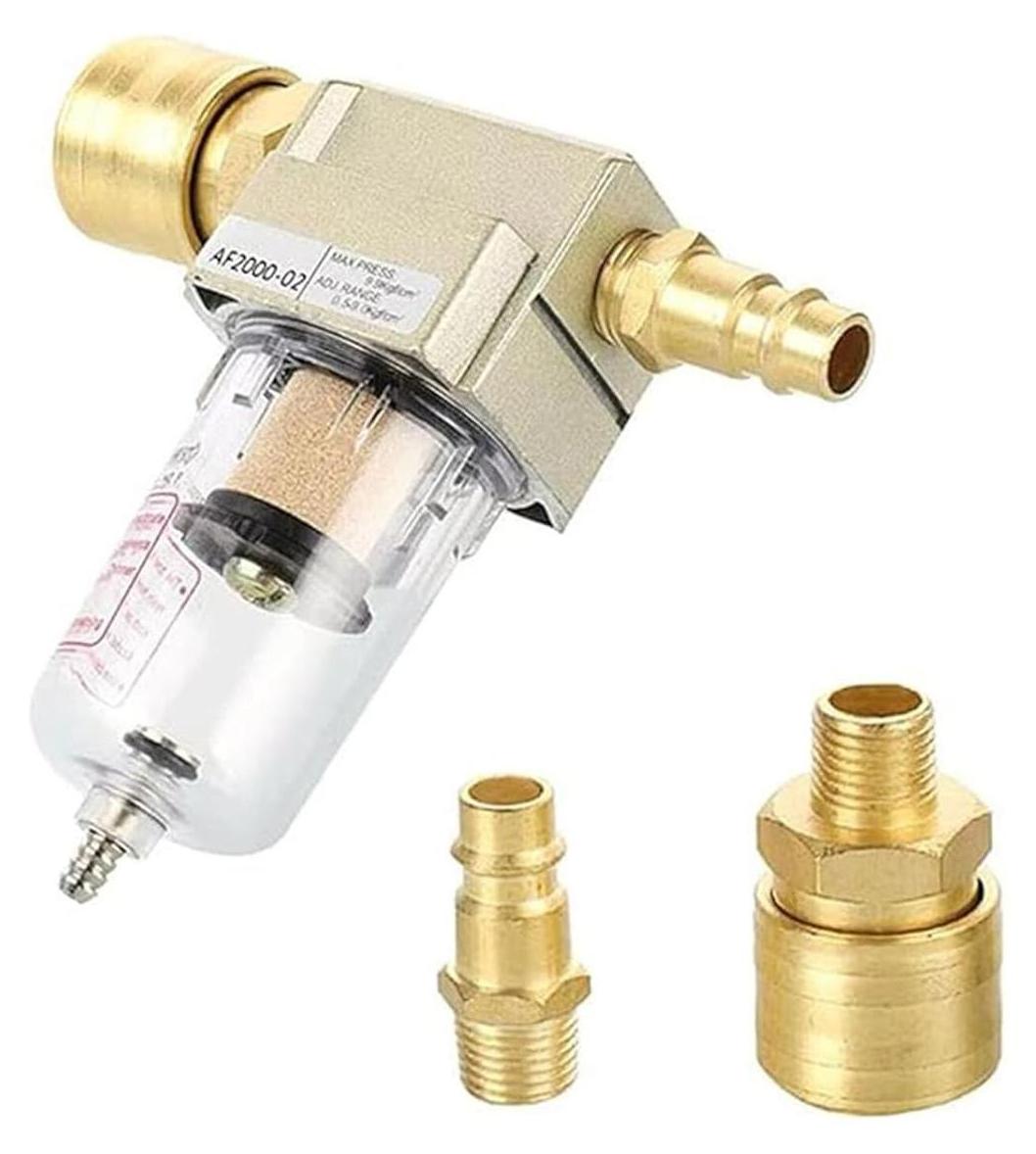 Mmgoqqt Druckluft-Wasserabscheider, 1/4"-Druckluftreglerfilter, Kompressorreglerfilter, für Kompressorfilter Kau-LA-251121-105