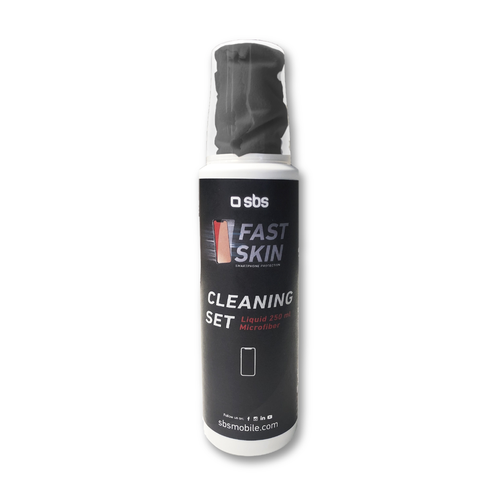 SBS TEFSTSKIN250ML, Sprej a suchá handrička na čistenie zariadení, Mobilný telefón / smartfón, 250 ml, 50 mm, 50 mm, 200 mm