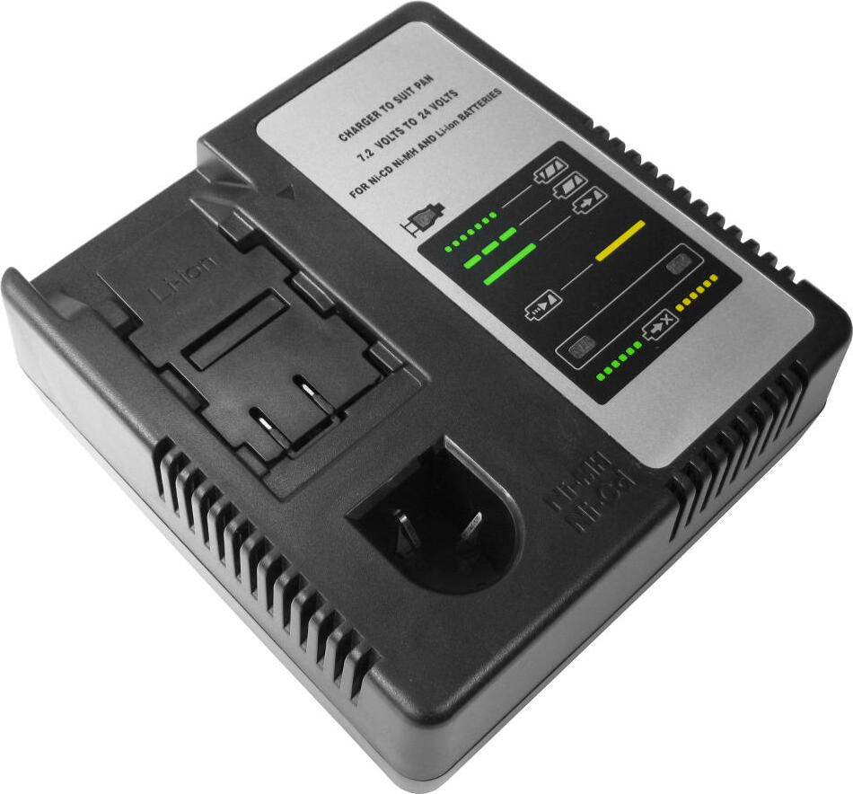 Trade-Shop Akku Schnell-Ladegerät 7,2V-24V Ni-MH Ni-Cd Li-Ion Ladestation für Panasonic National EZ9230 EZ3530 EZ3530XM EZ6230 EZ6230N22K EZ6230X 176686207