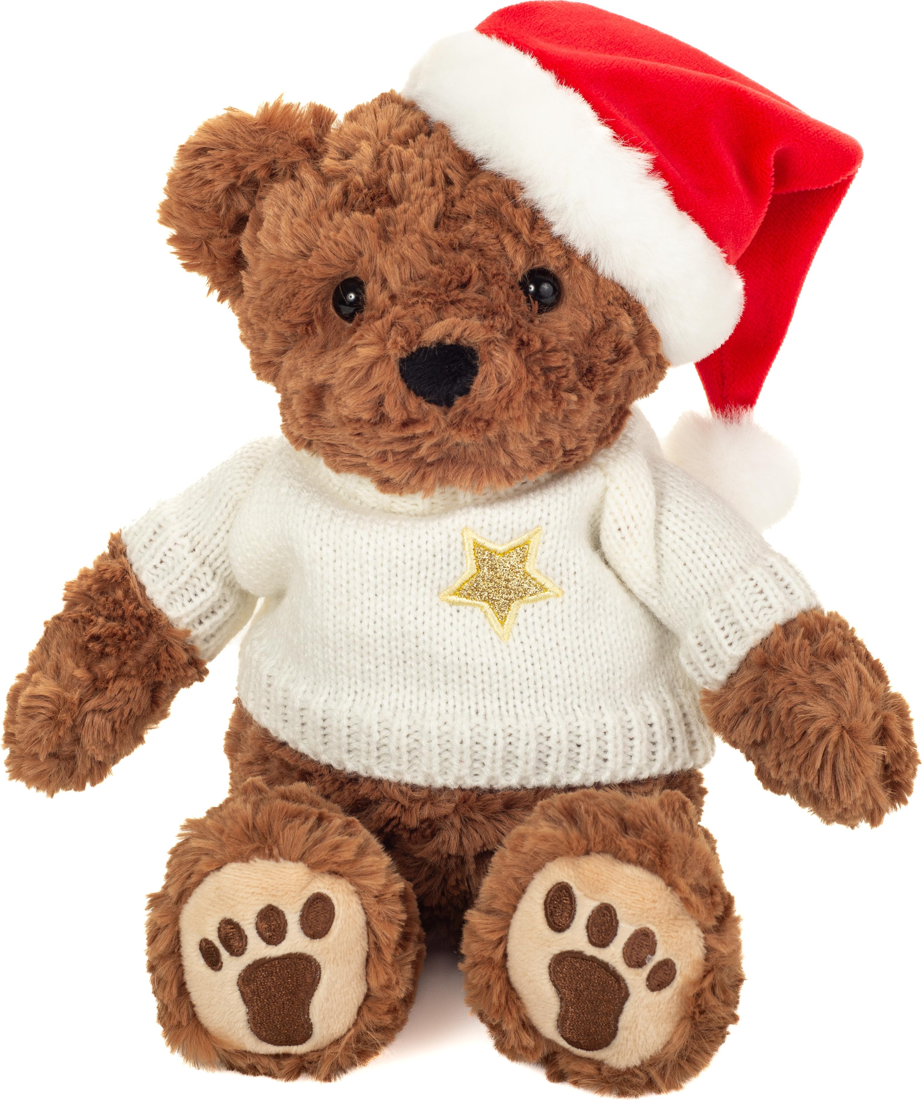 Teddy-Hermann Teddy Hermann Weihnachtsteddybär mit Pullover 30 cm Plüschteddybär 94609 0