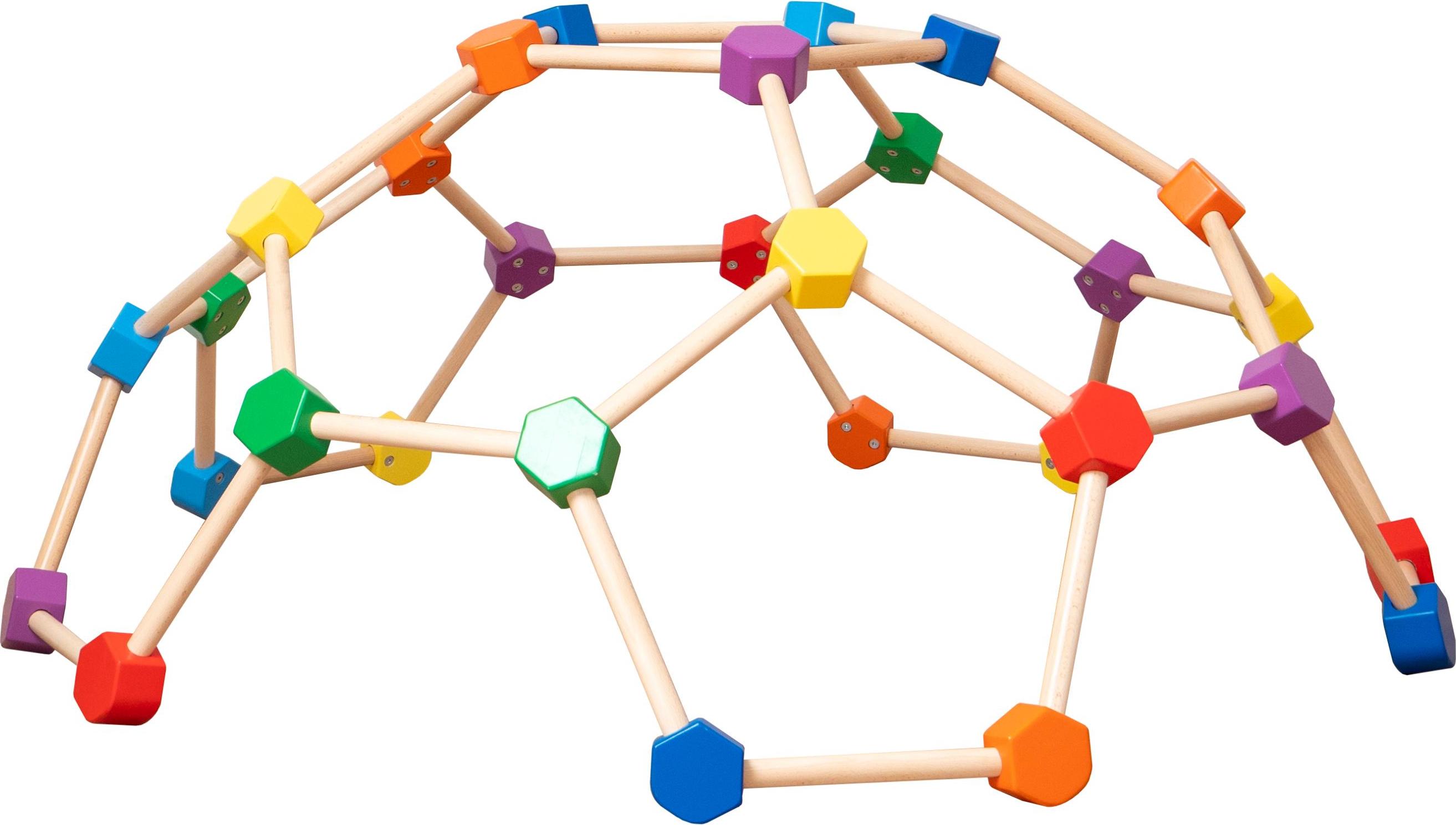 Monkey-Gym Hölzerne Kletterkuppel XL Kinderklettergerüste für den Innenbereich Kletterkuppel 'Spider'