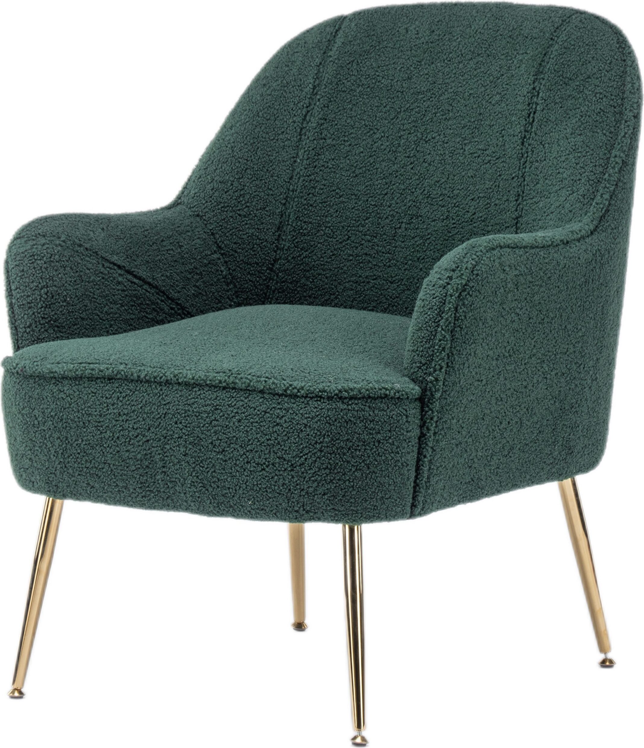 Gotagee Ergonomischer Stuhl Akzentstuhl Teddystoff Wohnzimmerstuhl Schlafzimmerstuhl Heimstuhl mit goldenen Beinen und verstellbaren Beinen Wohnzimmermoebel Chair-W2087P179900
