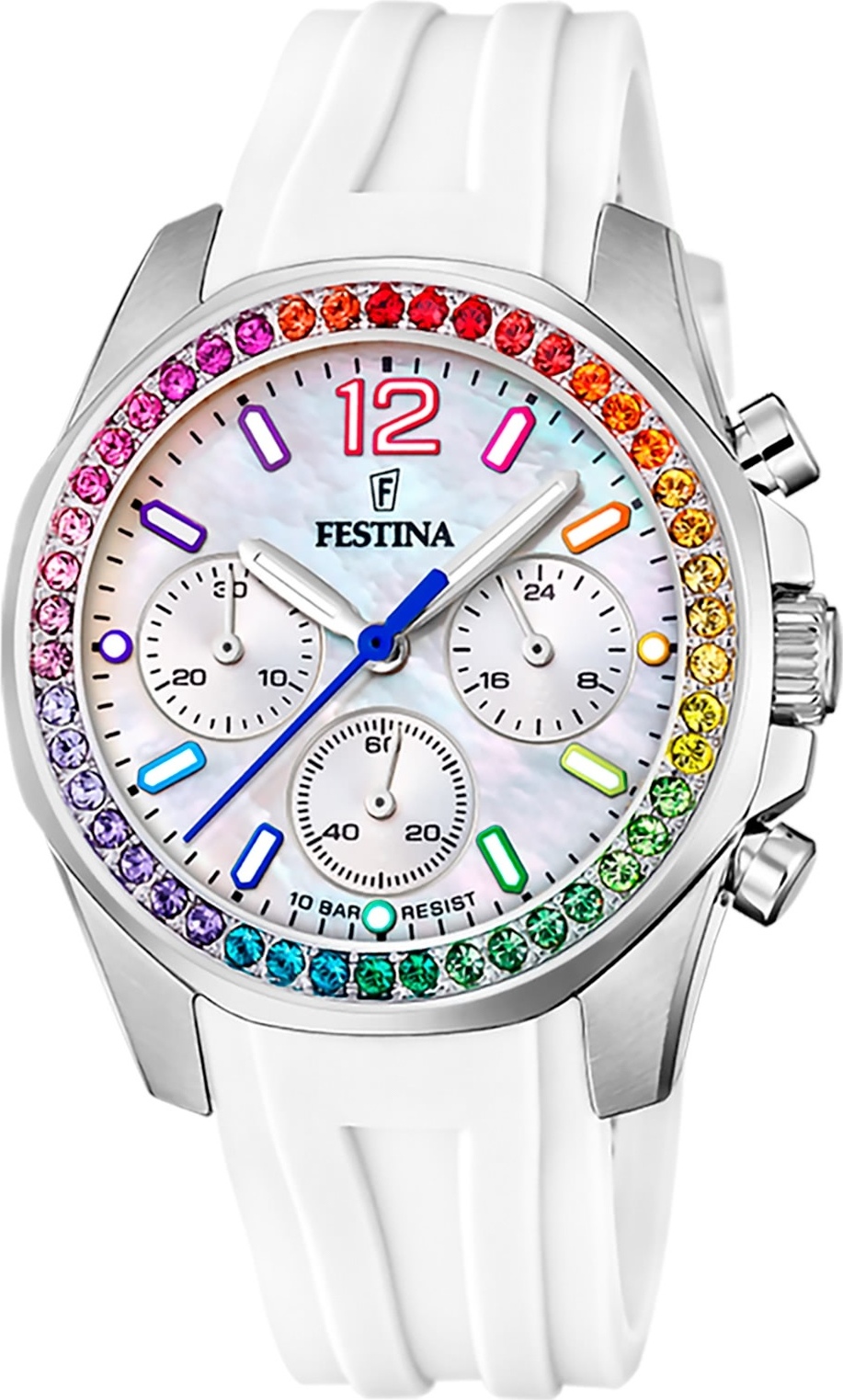 Festina PUR dámske náramkové hodinky biele ležérne D2UF20610/2
