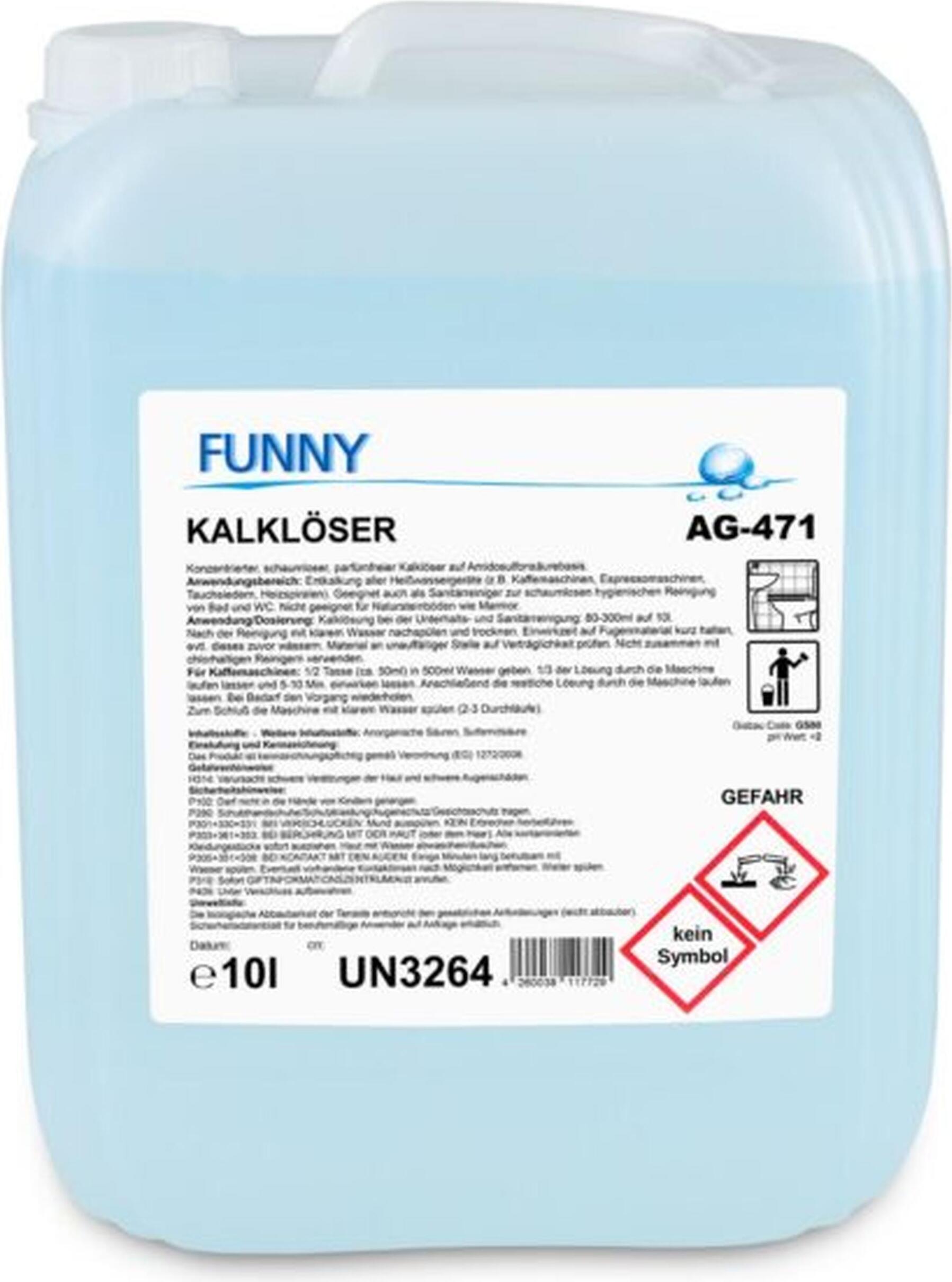 Plock Kalklöser Funny - 10 L Kanister - schaumlos - parfümfrei AG-471