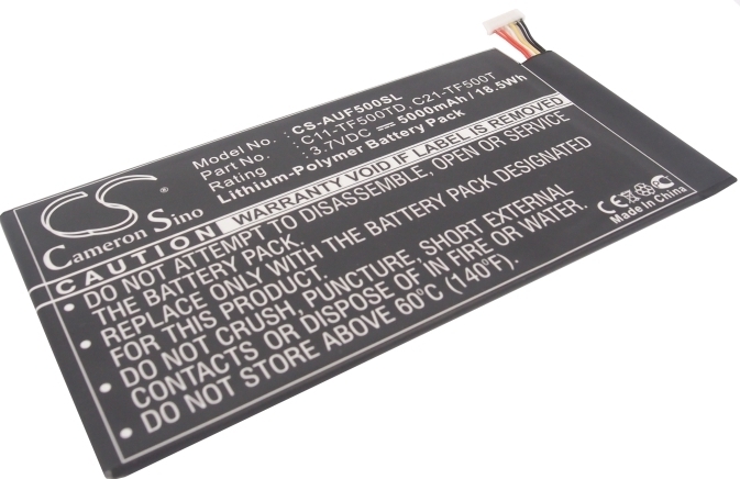 TECHTEK Akku Kompatibel mit [Asus] EE Pad TF500, TF500D, Transformer Pad TF500, Transformer Pad TF500D, Transformer Pad TF500T Ersetzt C11-TF500CD, f