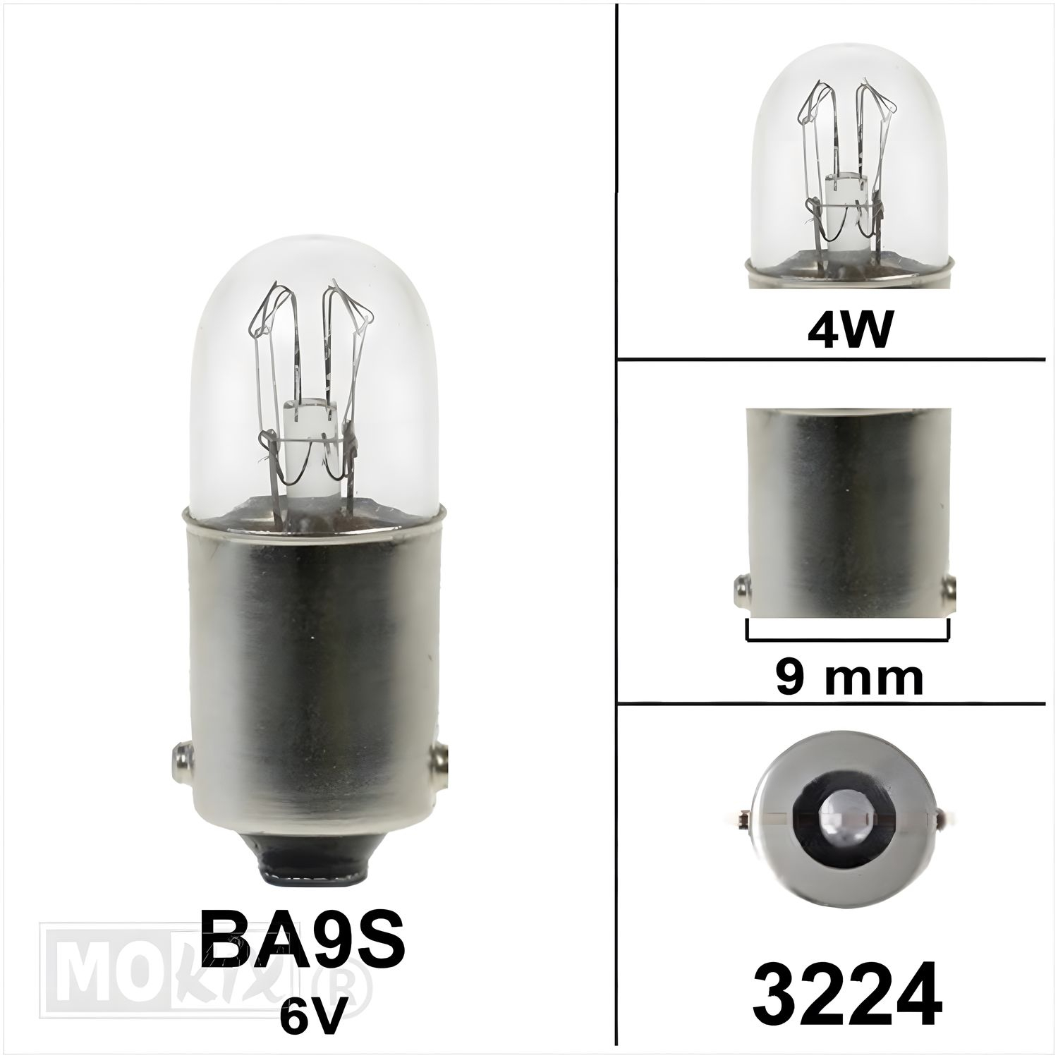 BestPrice Lampe Ba9S 6V 4W 3224