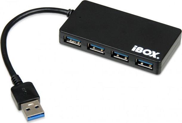 Rozbočovač rozhraní iBox IUH3F56 USB 3.2 Gen 1 (3.1 Gen 1) Typ-A 5000 Mbit/s Černá
