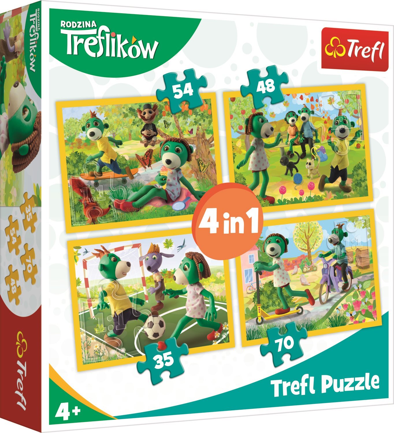 TREFL SPÓŁKA AKCYJNA 4-IN-1-Puzzle Trefik Gemeinsamer Spaß 34337 6,99