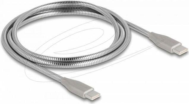 DELOCK USB-C 2.0 Kabel mit Metallmantel USB Typ-C St > St 1m 81259