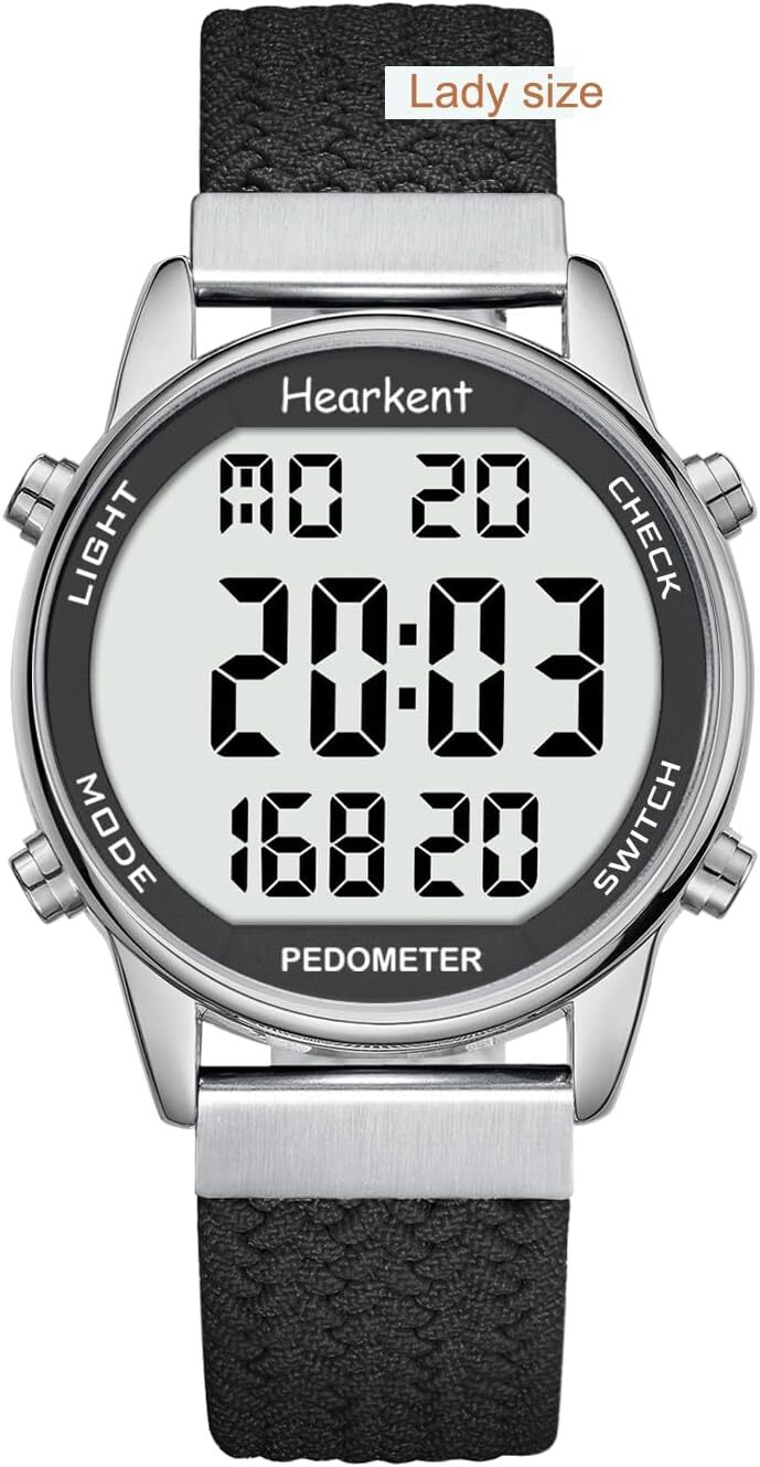 Krokomer hodinky fitness tracker pre chôdzu, vodotesné športové hodinky, počítadlo kalórií, náramkové hodinky s veľkým digitálnym displejom, seniori, ženy, starší ľudia