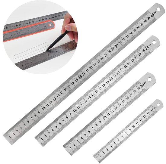 OEM Metallischer Doppelzahnlinial, 4 Stück, Metall, (A) Werkzeugset 2026