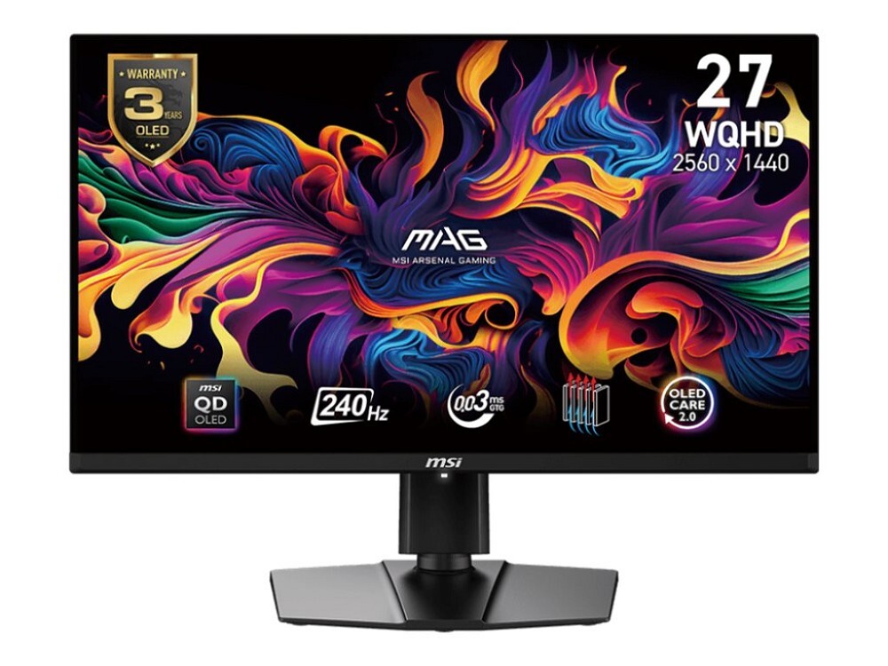 Počítačový monitor MSI MAG 271QPXDE QD-OLED E2 67,3 cm (26,5") 2560 x 1440 pixelov Wide Quad HD Black