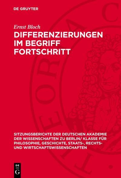 De Gruyter, De Gruyter Differenzierungen im Begriff Fortschritt