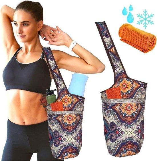 Famanu Yogatas mit Handtuch und Kühlfunktion - Schwarz SHSHOP